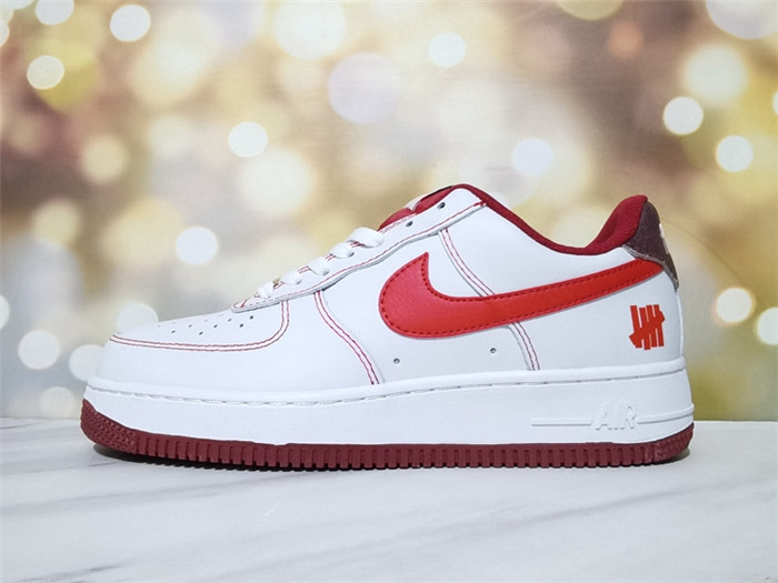 Men's Air Force 1 Low White/Red Shoes 0235